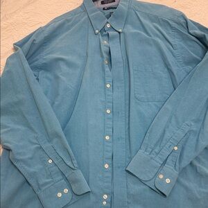 Chaps Light Blue Casual Button-Down Shirt
